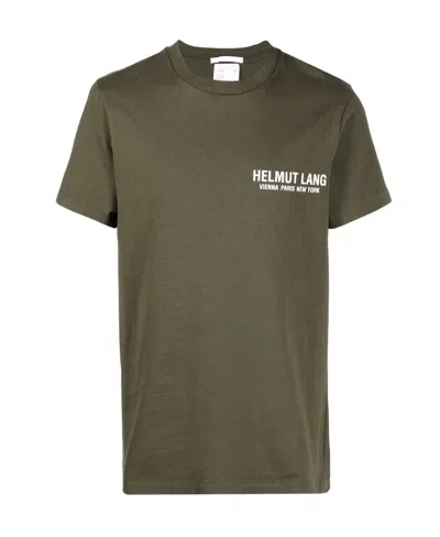 Helmut Lang Chest Logo Print T-shirt In Green