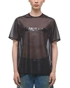 Helmut Lang Logo-print Sheer T-shirt In Black
