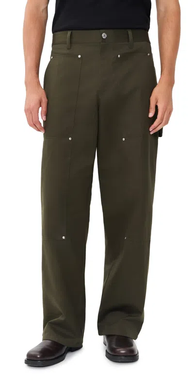 Helmut Lang Chino Carpenter Pants Dark Moss
