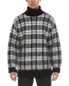Helmut Lang Plaid Brushed Oversize Turtleneck Sweater In Black
