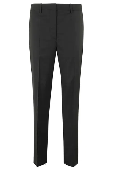 HELMUT LANG HELMUT LANG CIGARETTE-STYLE SLIM PANTS WITH MODERN ZIPPER DETAIL