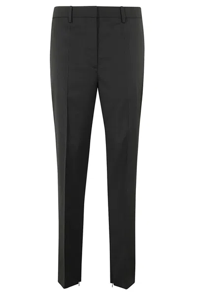 Helmut Lang Cigarette-style Slim Pants With Modern Zipper Detail In Black