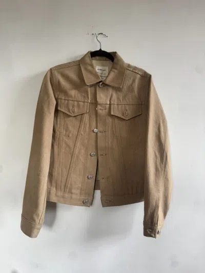Pre-owned Helmut Lang Classic Raw Denim Jacket Beige In Sand