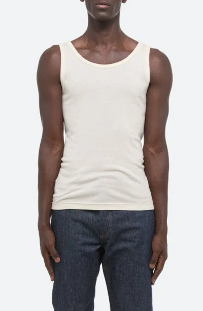 Helmut Lang Men's Ribbed Tank Top In Ivory