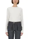 Helmut Lang Classic Round Neck Long-sleeved T-shirt In White