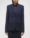 Helmut Lang Classic Suit Blazer In Nav
