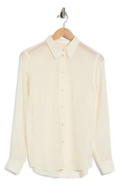 Helmut Lang Classic Wool Blend Shirt In Ivory
