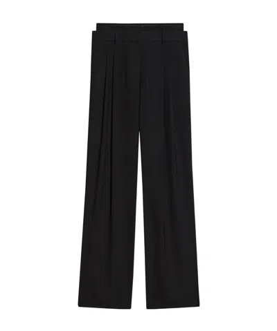 Helmut Lang Clear Double Pleated Pants In Black