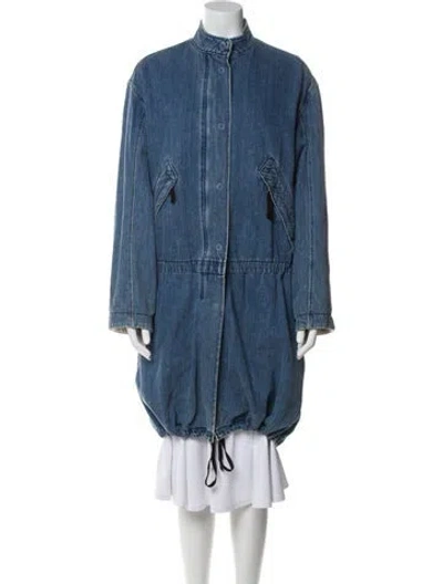 Pre-owned Helmut Lang Coat In Blue