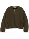 Helmut Lang Cocoon Bomber Jacket In Green
