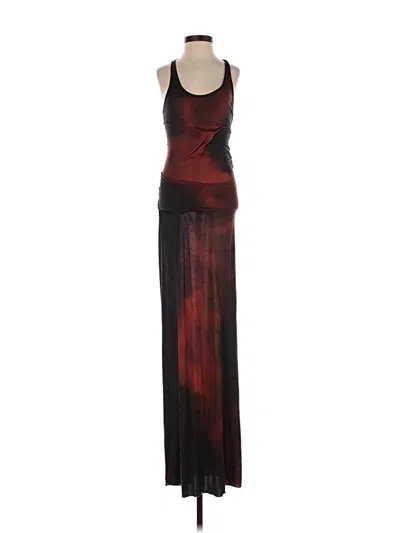 Pre-owned Helmut Lang Cocktail Dress In Burgundy