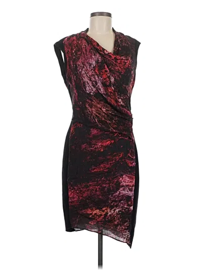 Pre-owned Helmut Lang Cocktail Dress In Burgundy