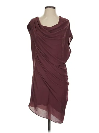 Pre-owned Helmut Lang Cocktail Dress In Burgundy