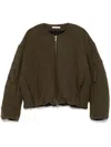 Helmut Lang Cocoon Bomber Jacket In Green