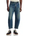 Helmut Lang Cocoon Re Hem Barrel Jeans In Tinted Vintage In Blue