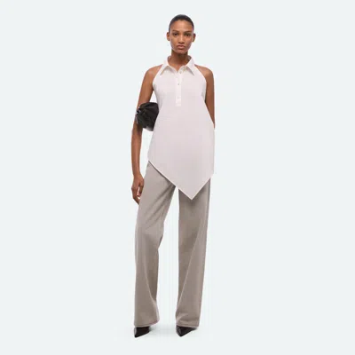 Helmut Lang Sleeveless Cotton Shirt In White