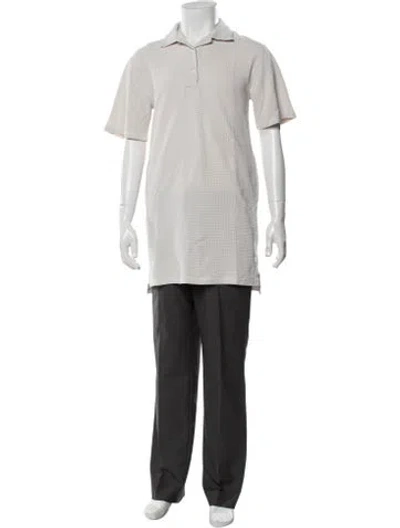 Pre-owned Helmut Lang Collar Short Sleeve Polo Shirt In Neutral