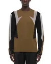 Helmut Lang Wool Geometric Sweater In Black/ivory