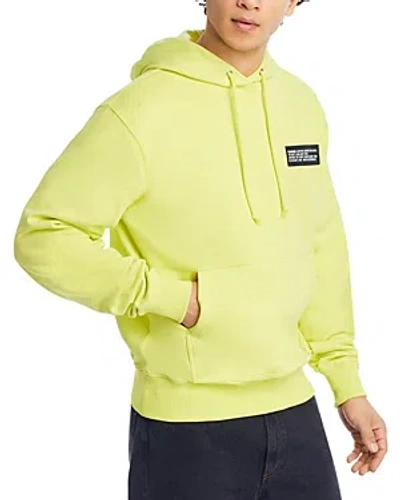 Helmut Lang Colour Box Cotton Regular Fit Hoodie In Acid Lime