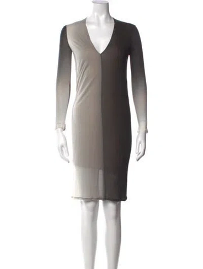 Pre-owned Helmut Lang Colorblock Pattern Knee-length Dress In Grey