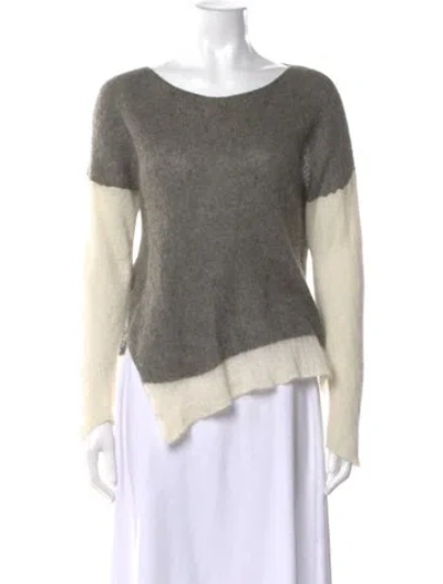 Pre-owned Helmut Lang Colorblock Pattern Scoop Neck Sweater In Neutral