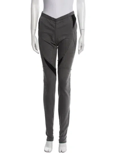 Pre-owned Helmut Lang Colorblock Pattern Skinny Leg Pants In Gray