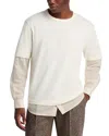 Helmut Lang Layered Pinstriped T-shirt In White