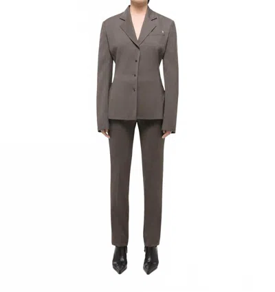 Helmut Lang Combo Modest Suit Shirt In Light Brown Melange In Multi