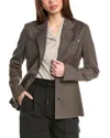 Helmut Lang Combo Wool Shirt In Brown
