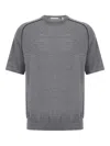 Helmut Lang Contrasting-trim T-shirt In Gray