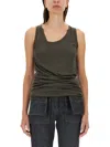 Helmut Lang Women's Convertible Tank Dress Black In Green