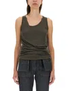 Helmut Lang Women's Convertible Tank Dress Black In Green