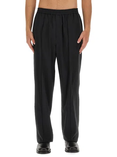 Helmut Lang Taper Natural Wool Pant In Black