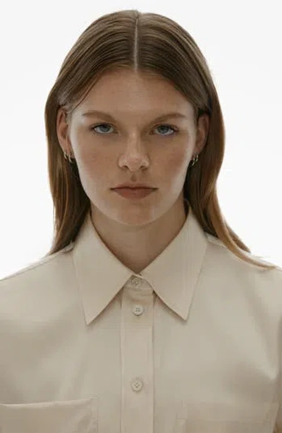 Helmut Lang Core Silk Blend Button-up Blouse