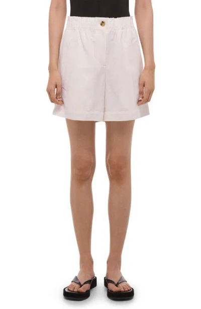 Helmut Lang Cotton & Linen Shorts In White