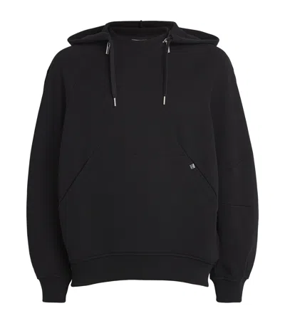 Helmut Lang Relaxed Fit Hoodie With Drawstring Hood And Kangaroo Pocket In Black