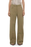 Helmut Lang Cotton Blend Bootcut Pants In Brown
