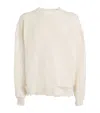 Helmut Lang Men's Distressed Crew Sweater In Neutral