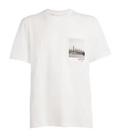 Helmut Lang T-shirt Postcard Skyline In White