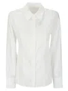 Helmut Lang Cotton Slash-detail Shirt In White