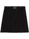 Helmut Lang Cotton Shorts With Back Pockets And Elastic Waistband In Black