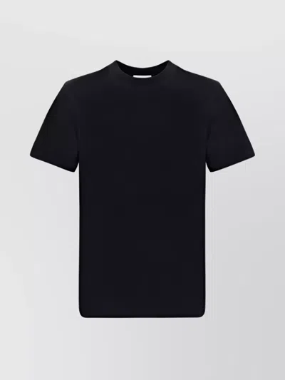 Helmut Lang Cotton T-shirt With Ribbed Crew Neck In Black