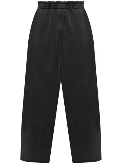 Helmut Lang Cotton Track Pants In Grey
