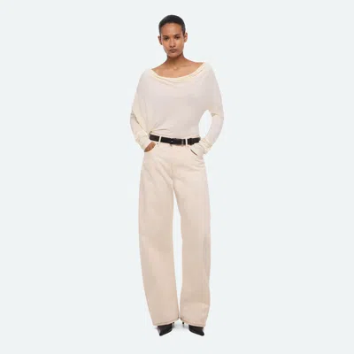 Helmut Lang Cowl Long-sleeve Top In Winter White