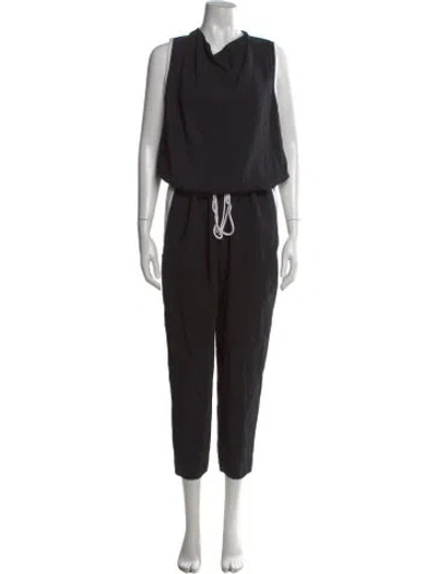 Pre-owned Helmut Lang Cowl Neck Jumpsuit In Black