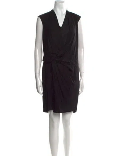 Pre-owned Helmut Lang Cowl Neck Knee-length Dress In Black