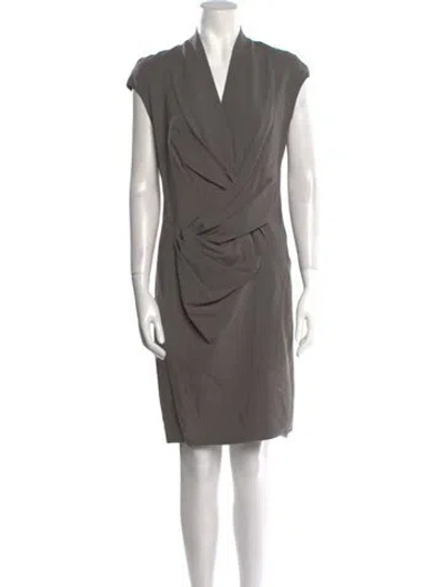 Pre-owned Helmut Lang Cowl Neck Knee-length Dress W/ Tags In Gray
