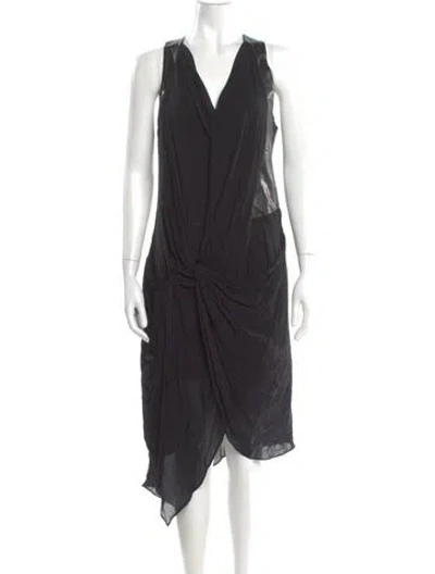 Pre-owned Helmut Lang Cowl Neck Long Dress In Black