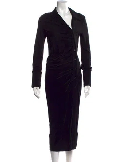 Pre-owned Helmut Lang Cowl Neck Long Dress In Black