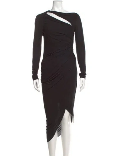 Pre-owned Helmut Lang Cowl Neck Long Dress In Black